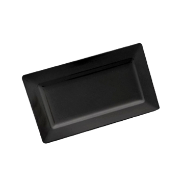 Bandeja rectangular Melamina Preto 358x203x40mm 6 un
