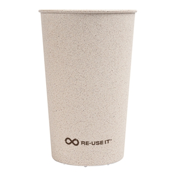 Copo Biocomposito Casca de Arroz+PP REUSE 330ml 75/55x115mm 540 un