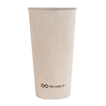Copo Biocomposito Casca de Arroz+PP REUSE 400ml 76/53x136mm 500 un