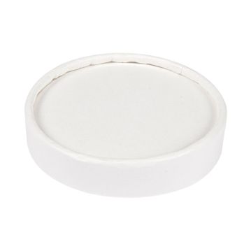 Tampa em Cartolina Branca 77mm para Copo de Gelado 20x50un