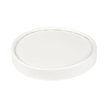Tampa em Cartolina Branca 100mm para Copo de Gelado 20x50un