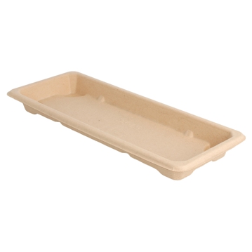 Bandeja Rectangular em Cana de Acar para Sushi 220x90x20mm 800un