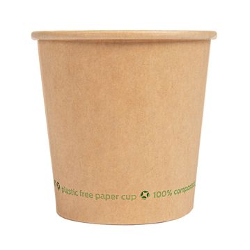 Copo de Carto para Bebidas 120ml 4oz Castanho Plastic Free 20x50 un