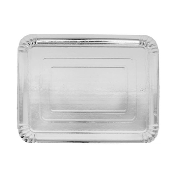 Travessa de Carto Prateado para Pastelaria 310x380mm 4x50 un