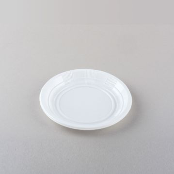Circular Plastic Plate 170mm White Dessert 40x100 pcs