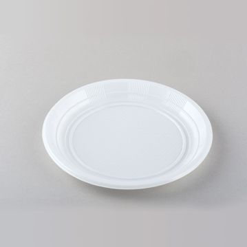 Circular Plastic Plate 220mm White 20x100 pcs