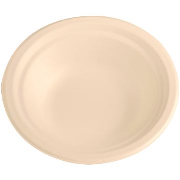 Prato Fundo Celulose de Cana de Acar Natural 190mm 16x50un
