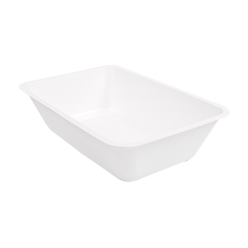 Bandeja BIONIC Rectangular 800ml em Cana de Acar 203x136x50mm 500un