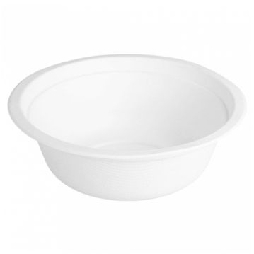 Tigela em Cana de Acar 135x46mm 350ml 12oz Branco 24X50un