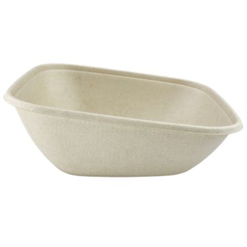 Tigela em Cana de Acar 750ml Quadrada 186x184x72mm Natural 300un