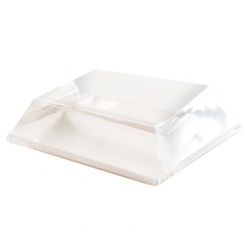 Tampa para Bandeja Quadrada em Cana de A��car 180x180x25mm 400un