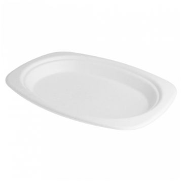 Travessa Bionic Celulose de Cana de Acar Branco 233x165x20mm 16x50 un