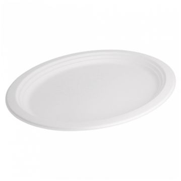 Travessa Oval Bionic em Bagao Branco 320x255x21mm 10x50un