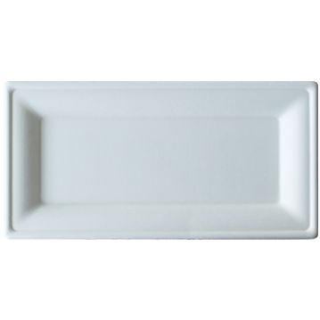 Prato rectangular em Cana de Acar 260x130x15mm 24x6un