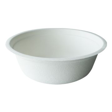 Tigela em Cana de Acar 155x54mm 500ml 16oz Branco 12X50un