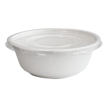 Tampa Plstico PET 160mm Rasa para Tigela em Cana de Acar 155x54mm 6x100un