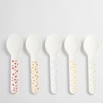 Colher de Cartolina Branco Cores Sortidas 130mm 500 un