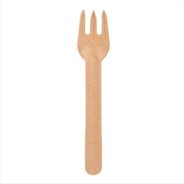 Garfo de Cartolina Castanho 158mm Paper Cutlery 50 un