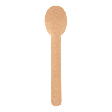 Colher de Cartolina Castanho 158mm Paper Cutlery 50 un