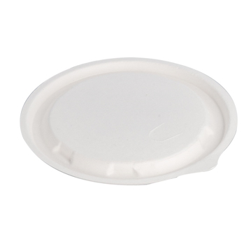Couvercle Bas en Canne � Sucre �140x7mm pour le Saladier en Canne � Sucre 350ml 12oz Blanc 900unit�s