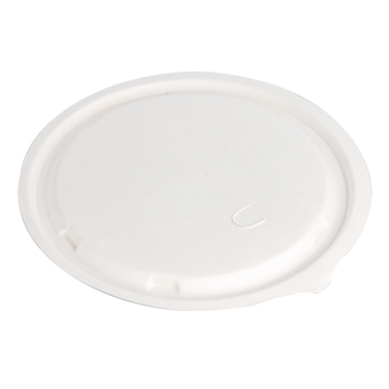 Couvercle Bas en Canne � Sucre �100x7mm pour le Saladier en Canne � Sucre 950ml 32oz Blanc 600unit�s