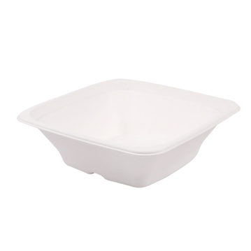 Saladeira em Cana de Acar Branco 180x180x60mm 700ml 8x50un
