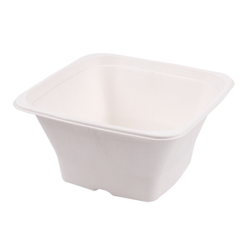 Saladeira em Cana de Acar Branco 180x180x90mm 1200ml 8x50un