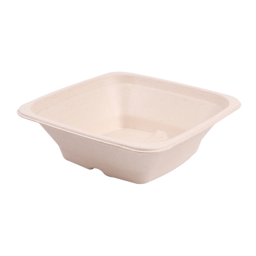 Saladeira em Cana de Acar Natural 180x180x60mm 700ml 8x50un