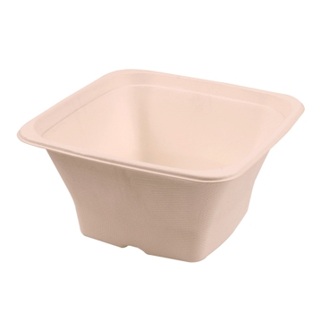 Saladeira em Cana de Acar Natural 180x180x90mm 1200ml 8x50un