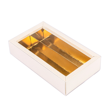 Caixa para Bombons ou Macaroons Branco 145x75x35mm 50 un