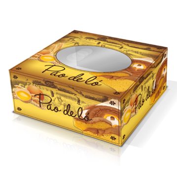 Caixa em cartolina com Janela para Po de L 370x370x110mm 50 un