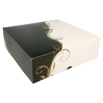 Caixa em cartolina Branco e Preto sem Janela 230x230x75mm 50 un