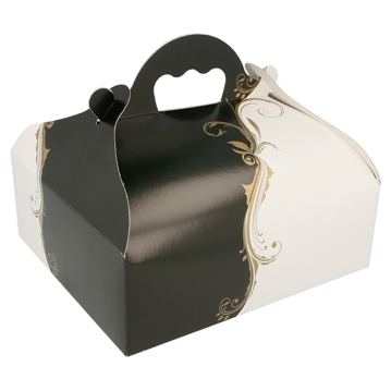 Caixa em cartolina Branco e Preto com Asas 200x180x70mm 50 un