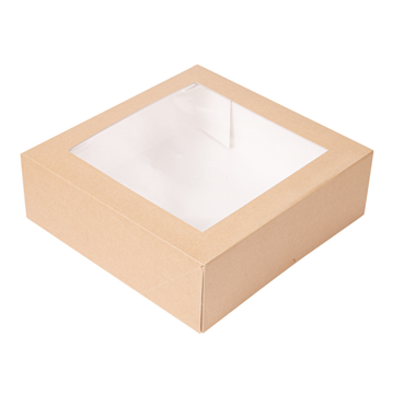 Caixa Nano-Micro Castanho com Janela 230x230x75mm 4x50 un