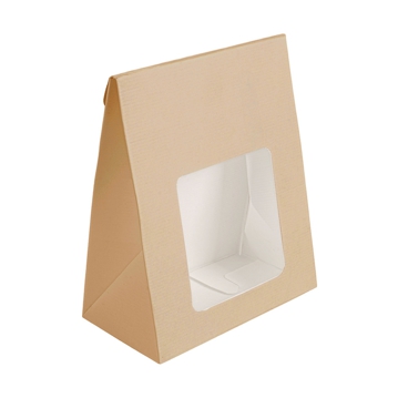Caixa em Nano-Micro triangular com janela para presente 130+70x160mm 4x50 un