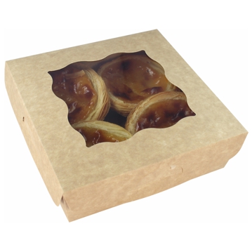 Base em cartolina para 4 Pasteis de Nata 135x135x45mm 6x40 un