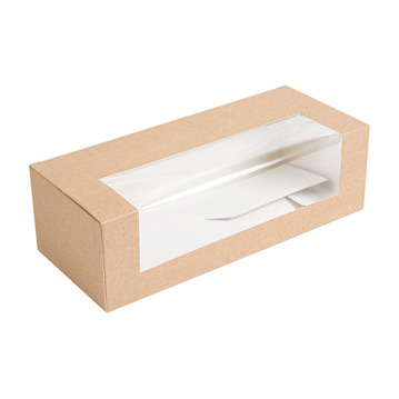 Caixa Nano-Micro Castanho com Janela 260x110x80mm 6x50 un