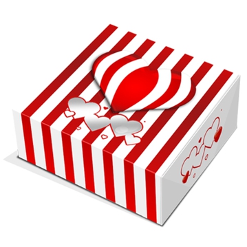 Caixa em Cartolina para Bolos Inocheri 280x280x75mm 50 un