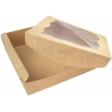 Tampa com Janela para Caixa em Cartolina Kraft de Bolos 244x244mm 120 un