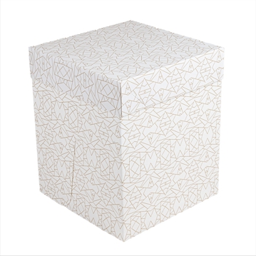 Bo�te haute en carton micro-ondul� pour p�tisserie, impression d�corative 254x254x305mm 30 unit�s