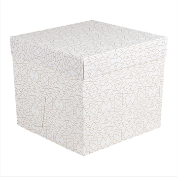 Bo�te haute en carton micro-ondul� pour p�tisserie, impression d�corative 356x356x305mm 30 unit�s