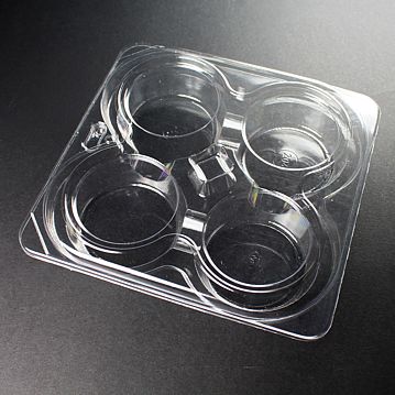 Embalagem de Plstico Transparente para 4 cavidades 500 un