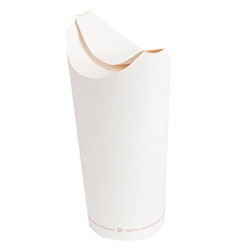 Copo em Cartolina com Fecho para Fritos 660ml 22oz Plastic Free 20x50 un