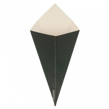Cone em Cartolina para Fritos 100g Preto Caixa 1600