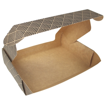 Embalagem Rectangular com Janela para Sushi 180x120x45mm Preto ST3 Caixa 100