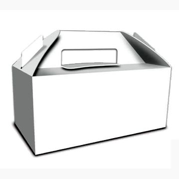 Caixa Automont�vel em Cartolina Branco para Take-Away 220x120x140mm 100un