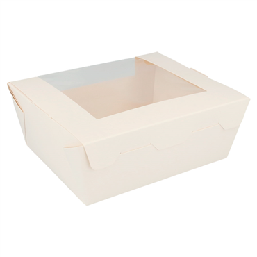 Bo�tes am�ricaines �tanches Blanc avec fen�tre 1350ml 300 unit�s