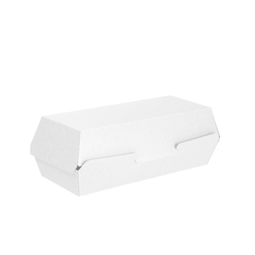 Caixa em Nano-Micro  Tipo Concha Branco para Hot-Dog 232x90x63mm 450un