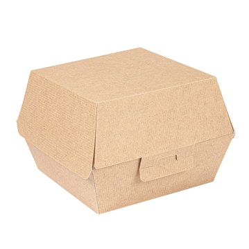 Concha Carto Nano-Micro Kraft para Hamburguer 155x145x95mm 10x50 un