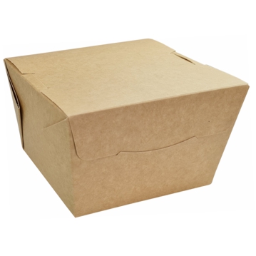 Caixa Estanque Kraft+PE para Hamburguer 115x110x110mm 8x20 un